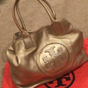 Tory Burch Gold Tote Bag
